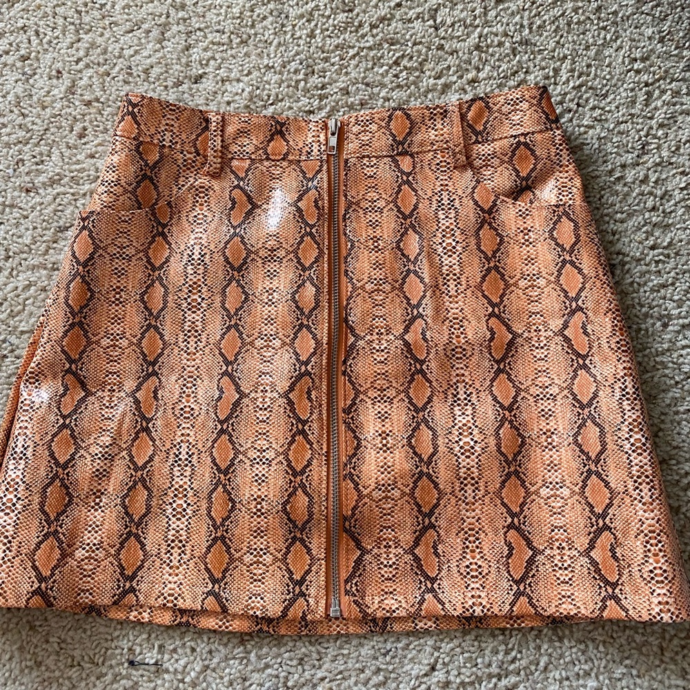 Worn once! Size medium Wild honey snakeskin skirt!